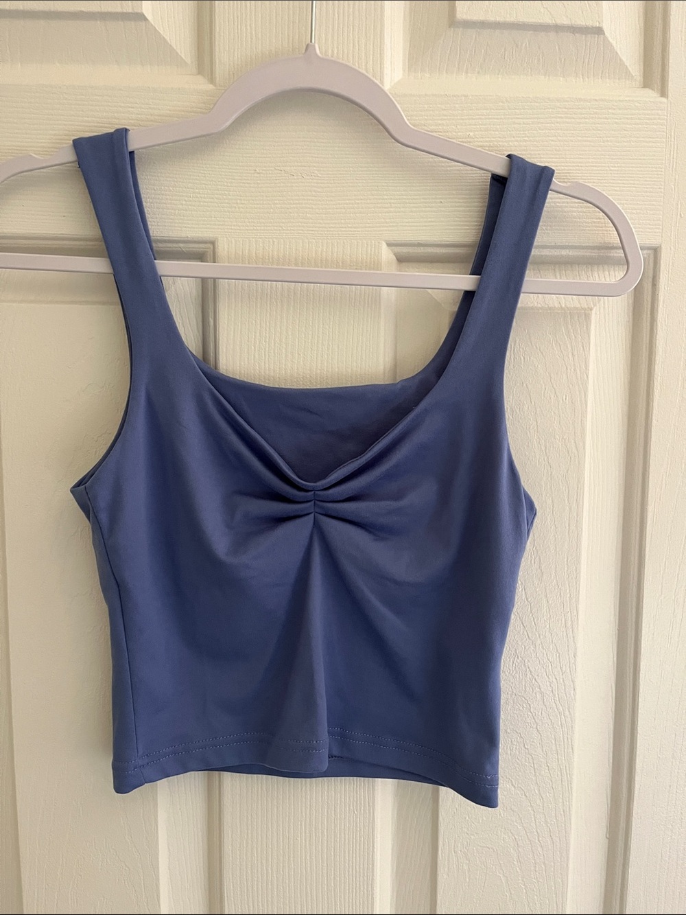 SHEIN Dusty Blue Twist-Front Crop Camisole